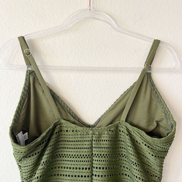 Robin Piccone Olive Green Crochet One Piece Swimsuit - Picture 5 of 7